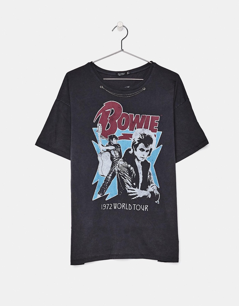 BERSHKA t-shirt DAVID BOWIE vintage ŁAŃCUSZEK 38 M 7204212688