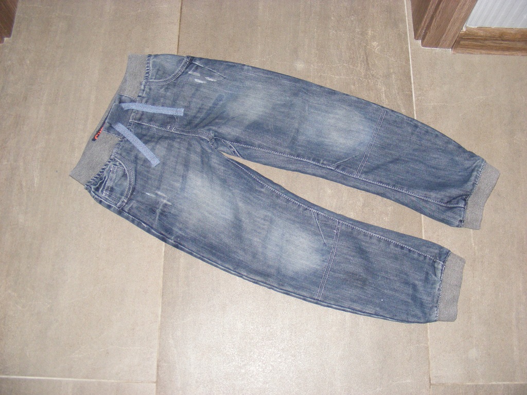 Denim - super spodnie ściągacz dla smyka 122 cm