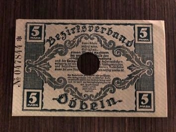 Notgeld Dobeln Bezirksverband 5 mark 1918