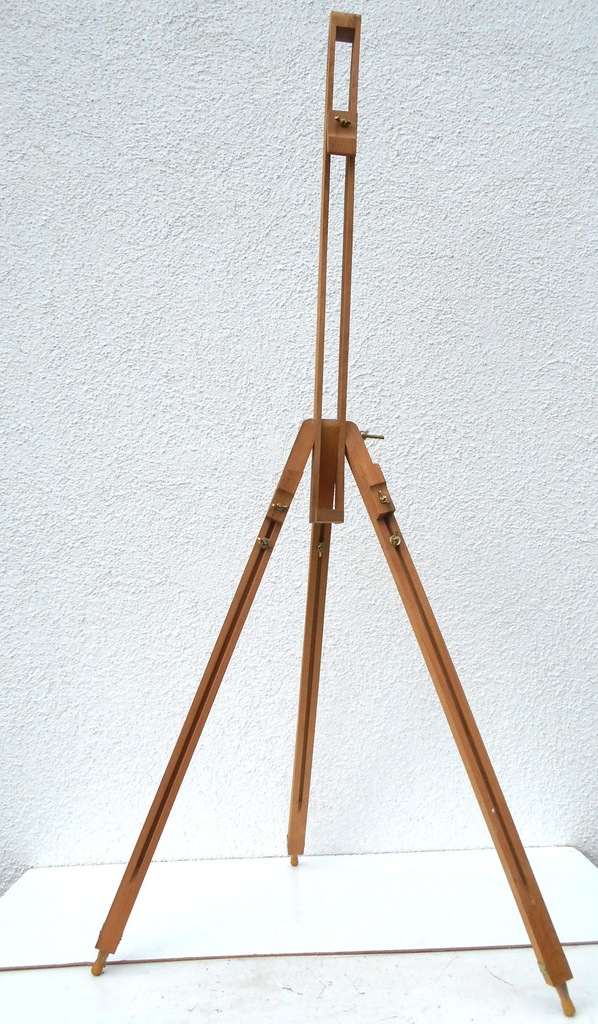 Sztaluga drewniana, składana,max 180 cm, mosiądz