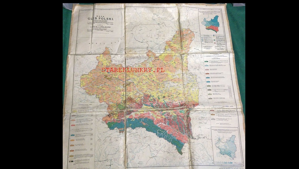 Przedwojenna Mapa Gleb Polski 1927r.