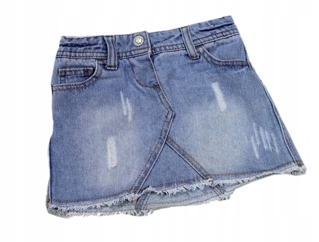 NOVAKS ~ Denim spódniczka jeans przetarcia ~ 98