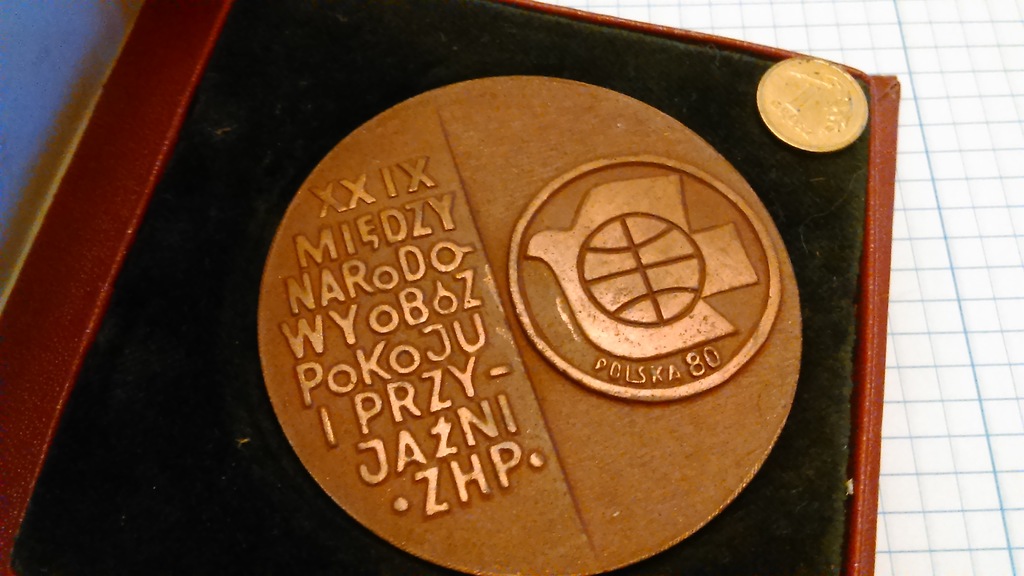 medal 29 obóz przyjażń pokój ZHP młodzież 1980 PRL