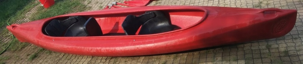 Kajak polietylen Fiji Balou Balu 2+1,wiosła,kamiz.