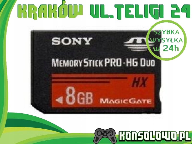 MemoryStick Pro DUO 2 HX 8GB SONY Gwarancja