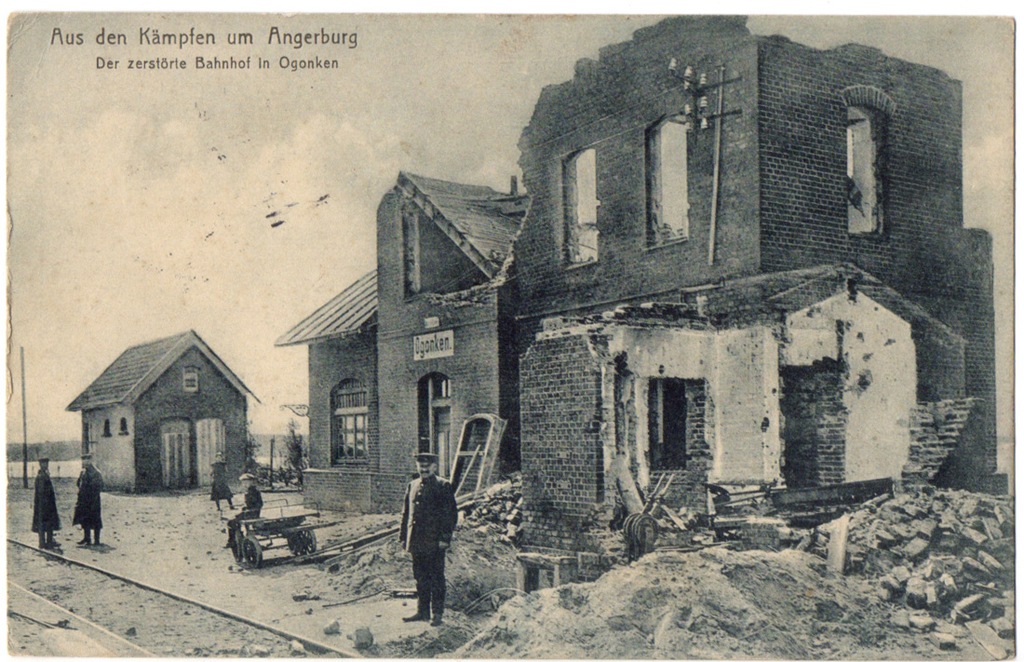 Ogonki k/Węgorzewa, stacja kolejowa 1915