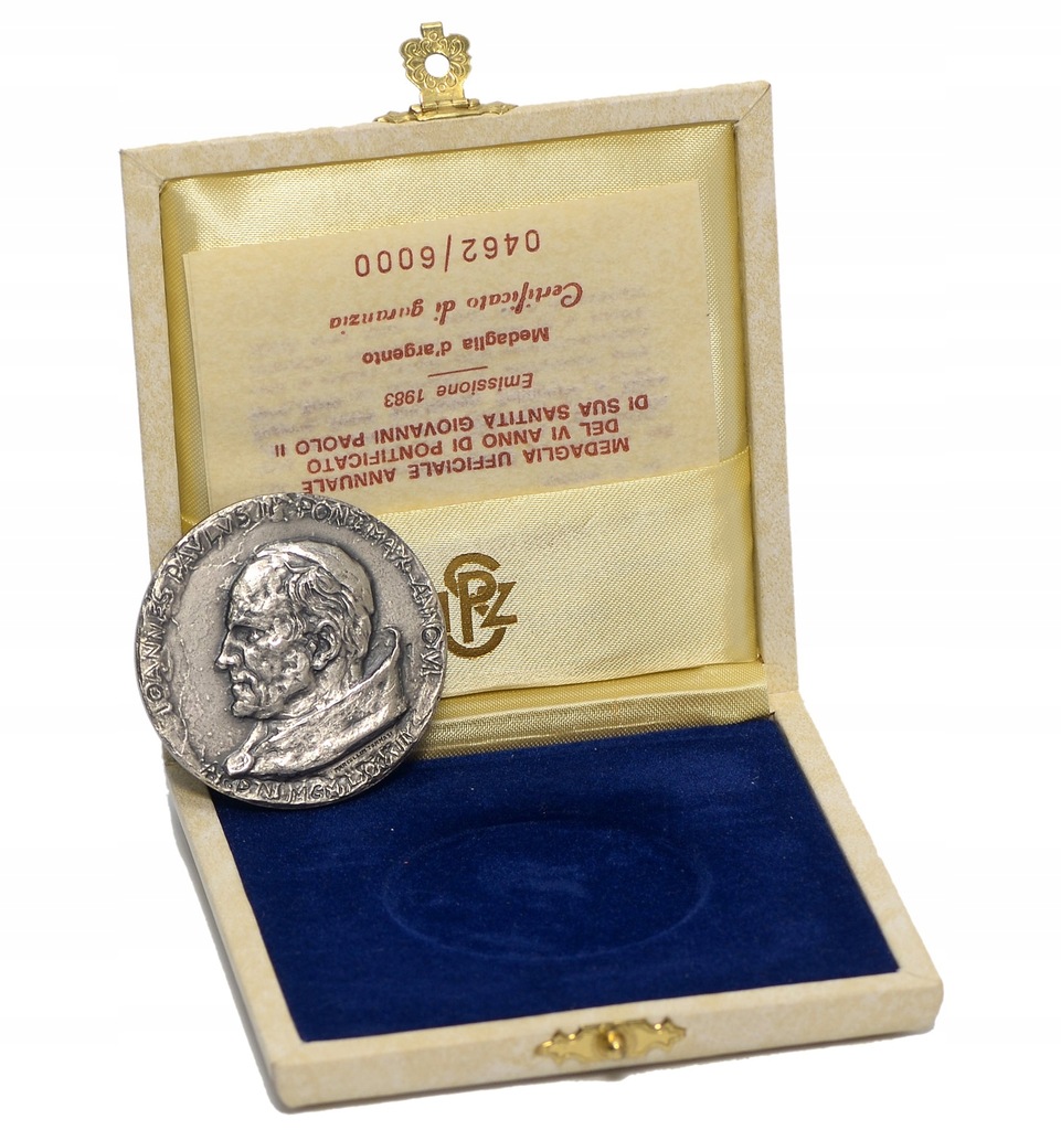 Watykan medal 6 rok pontyfikatu Jana Pawła II 1983