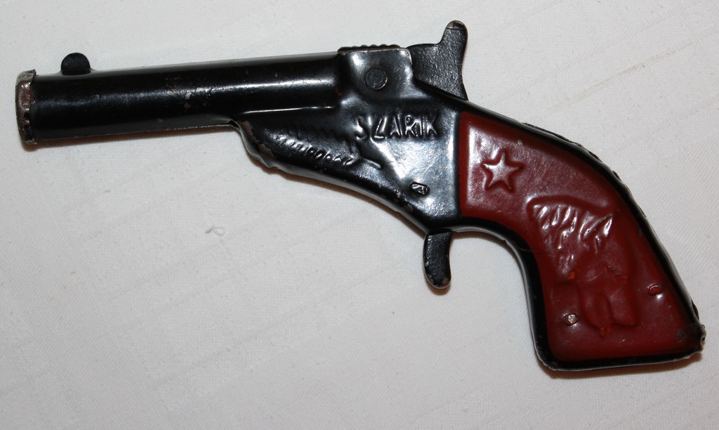 SZARIK Pistolet korkowiec zabawka PRL