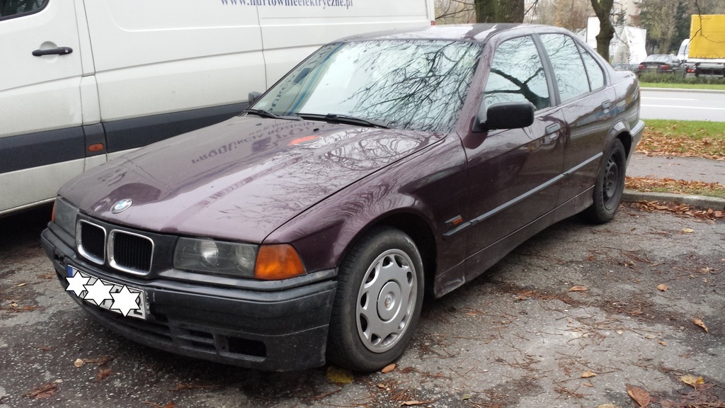 BMW e36 1,8i bordowy sedan, WAŻNE OPŁATY