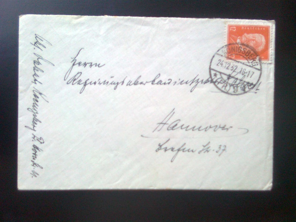 List Niemiecki 1932 rok.