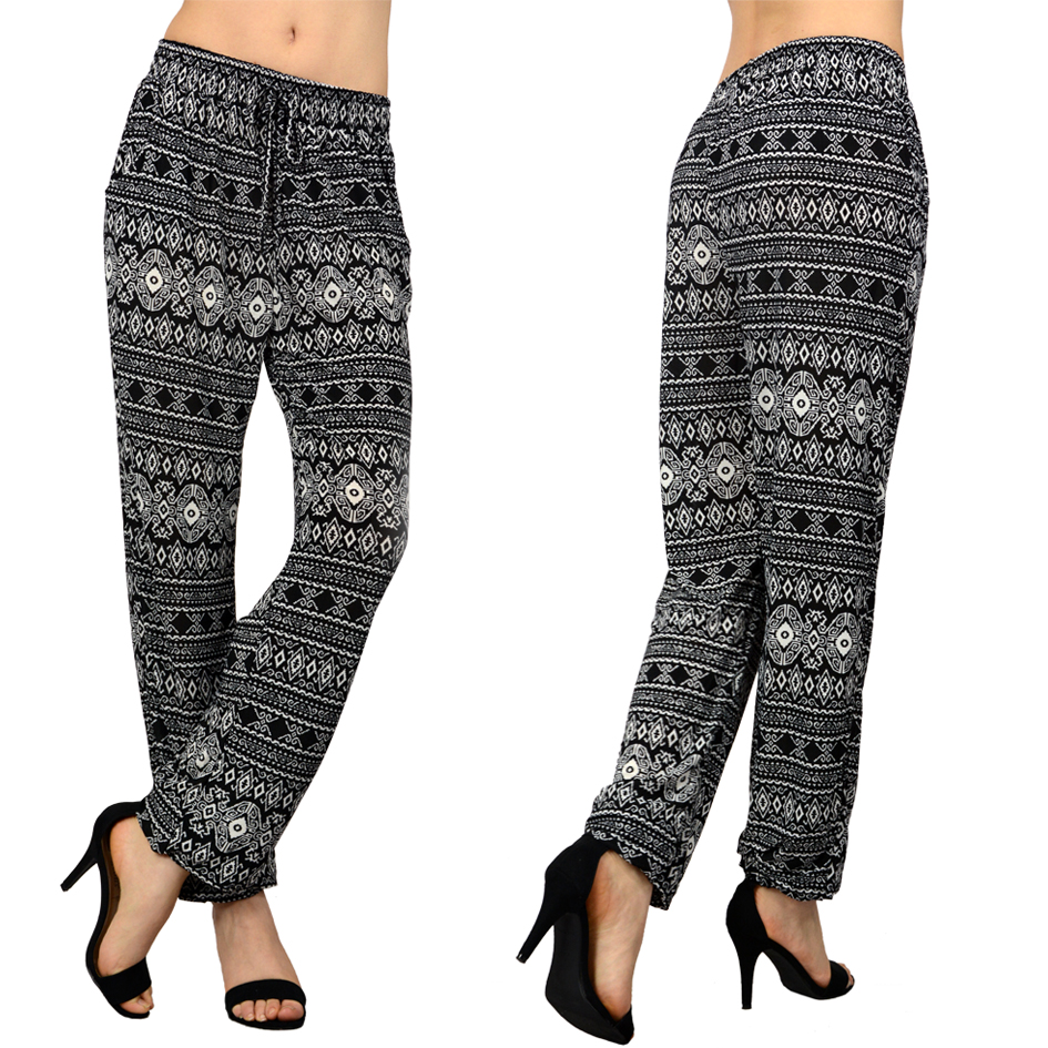 Luźne spodnie alladynki pumpy aztec etno 159 W2