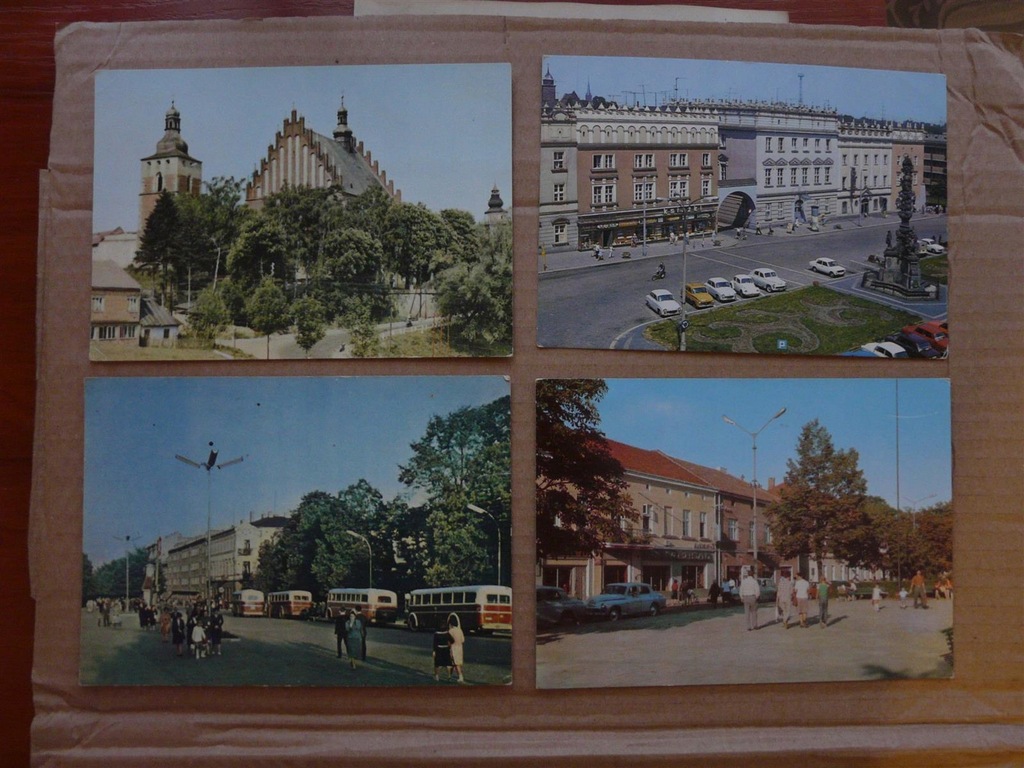 4 pocztówki - Biecz, Jasło, Racibórz, Częstochowa