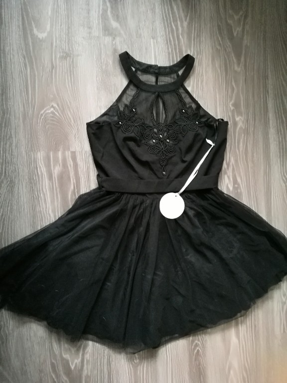 Piękna czarna sukienka r. 42 studniówka wesele