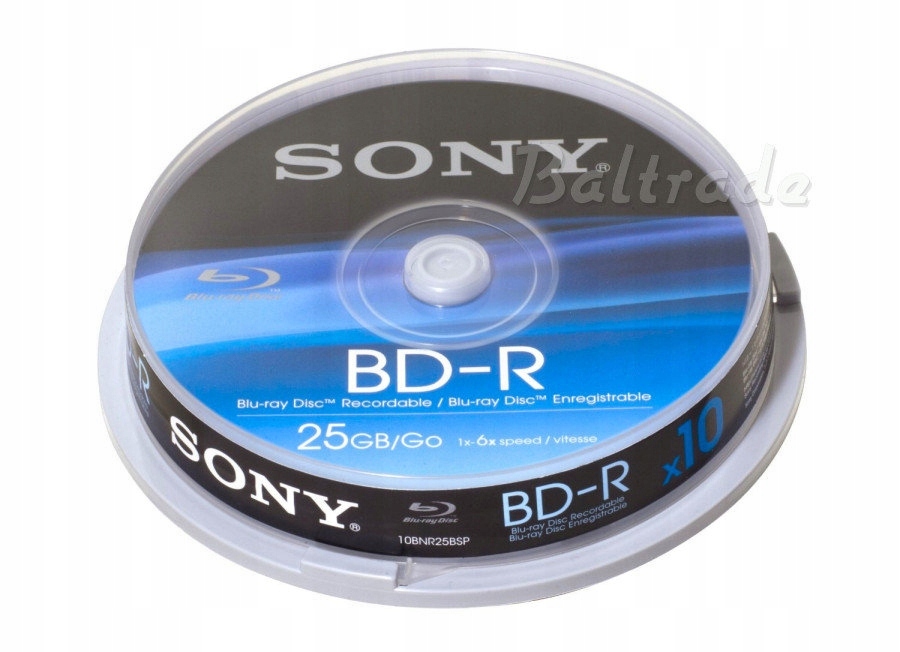Płyty SONY BD-R BLU-RAY 25GB 6x cake10