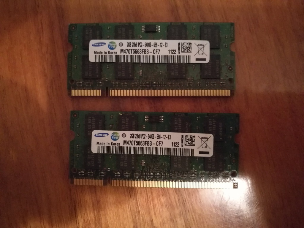 RAM ddr2  4GB Samsung 2GB 2Rx8 PC2-6400S-666-12-E3