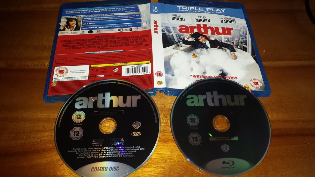 ARTHUR....BD+DVD. OKAZJA !!! ŁÓDŹ BCM