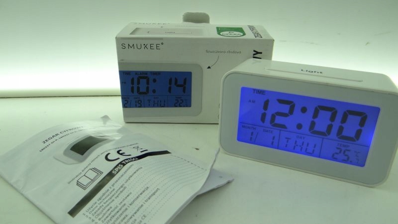 ZEGAREK CYFROWY TERMOMETR SMUKEE KPL (181105012)