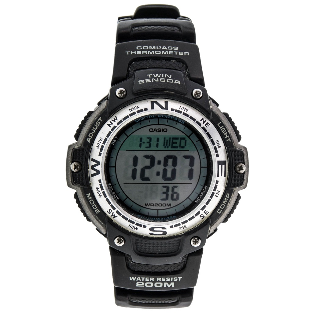 CASIO SGW-100-1VEF STOP WATCH THERMOMETER COMPASS