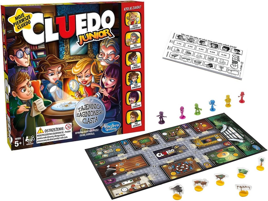 HASBRO GRA PLANSZOWA CLUEDO JUNIOR DETEKTYW PL