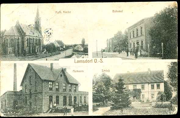 1916 ŁAMBINOWICE, POW.NYSA - DWORZEC, MLECZARNIA