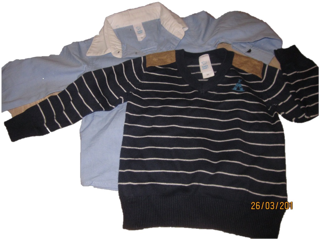 Komplet SUPER zestaw koszula_sweter C&amp;A 86 BDB