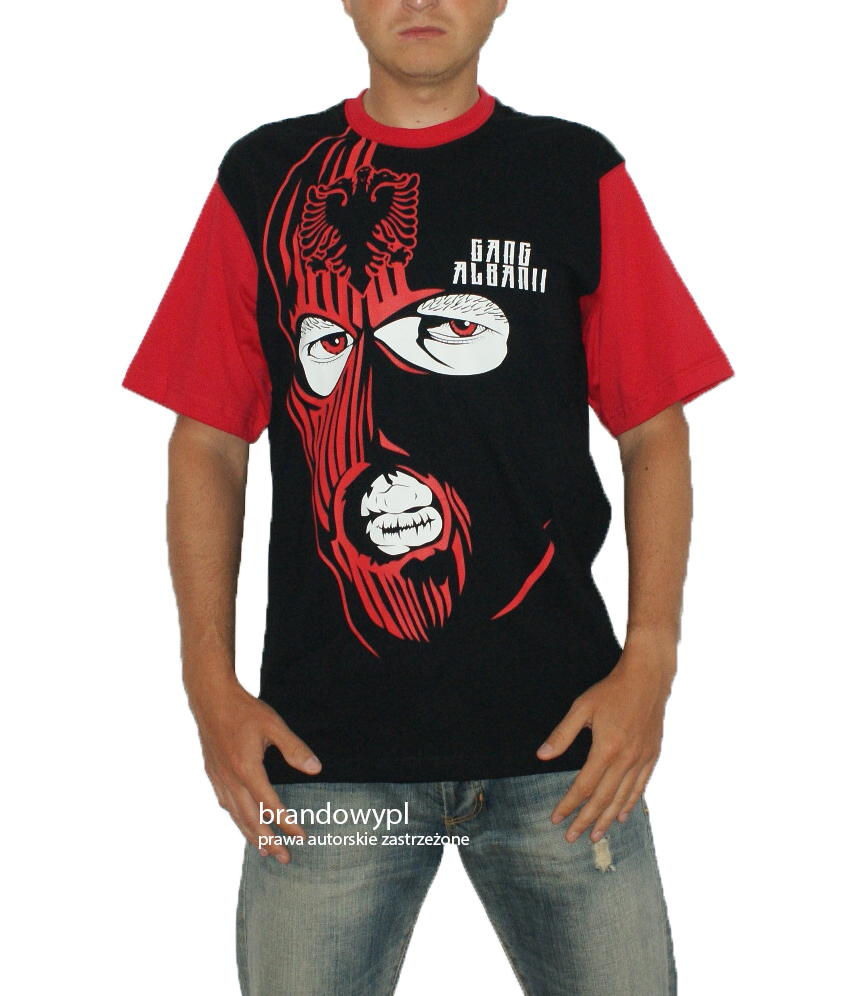 Koszulka Gang Albanii t-shirt kominiarka popek XL
