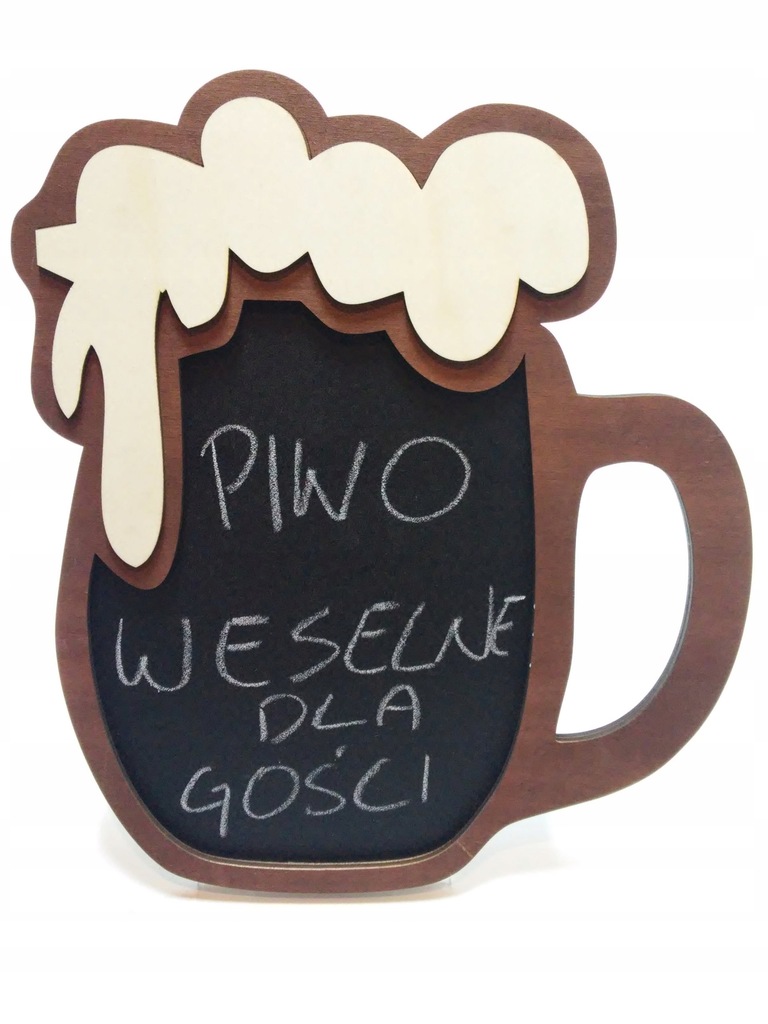 Tablica Kredowa Kufel Wzory Wesele Ślub Bar Piwny