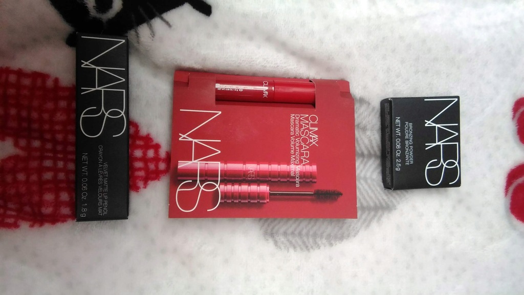 NARS Laguna bronzer + CLIMAX mascara + Velvet Matt