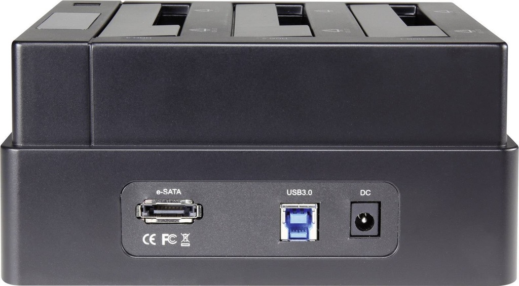 Stacja dokująca 3x SATA HDD SDD USB 3.0 eSATA