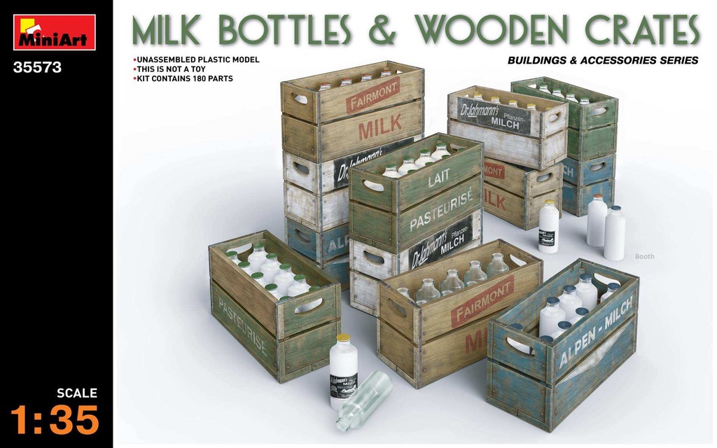 ! Milk Bottles & Crates 1:35 Miniart 35573 !
