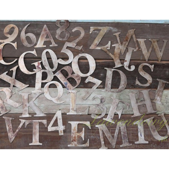 Cyfry i Litery Ozdobne Metalowe 36szt. !24h!