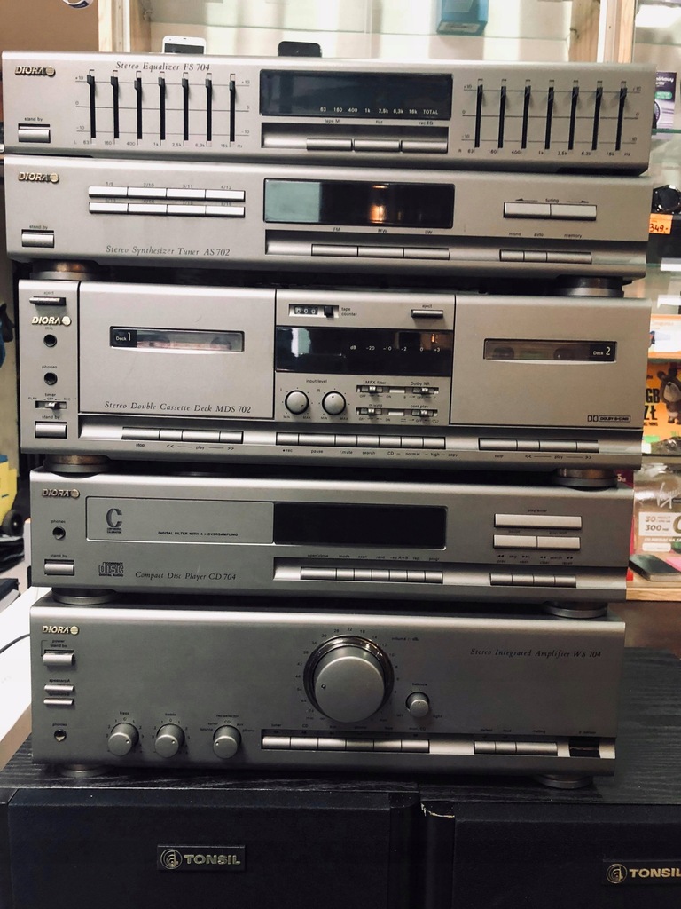 @Wieża Diora WS 704 CD, Deck, Tuner, Equalizer