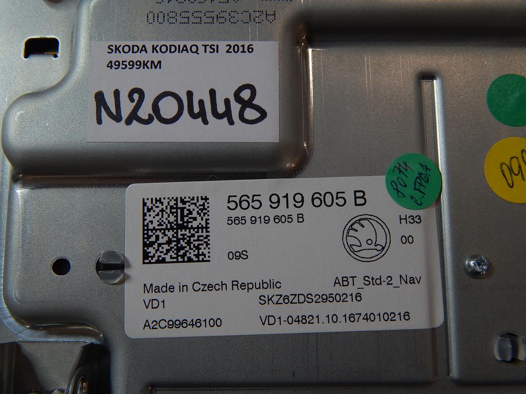 SKODA KODIAQ RADIO Navigation PANEL 565919605B
