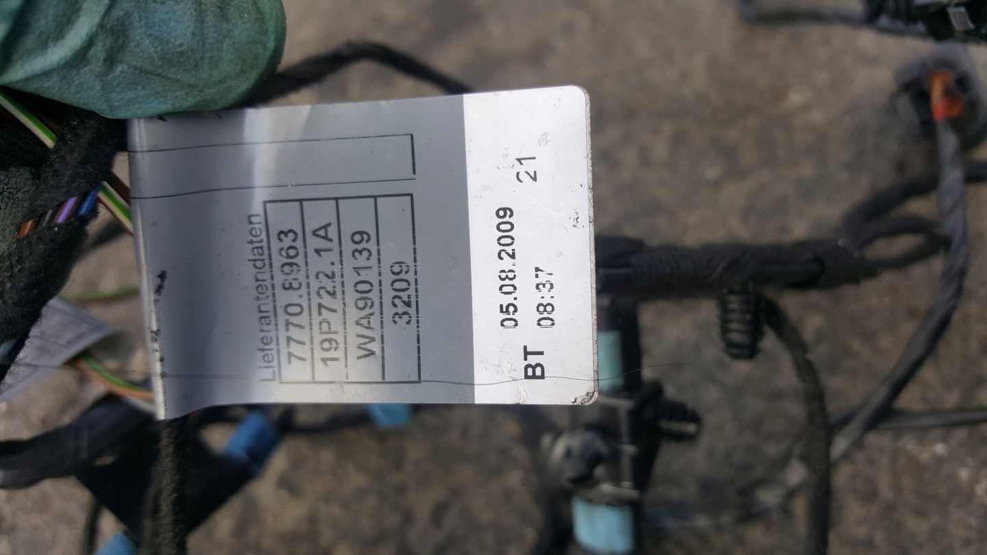 bundle wiring Z door BMW X6 E71 left rear part 9207862 below DOCIAG OE EU