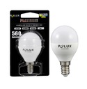 LED žiarovka E14 6,3W 560lm mliečna gulička teplá farba svetla Polux Druh vlákna E14