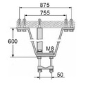 Objímka murovaná rukoväť držiaky stožiara rúrky 60cm Kód výrobcu Obejma murowa 60cm