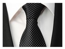 МОДНЫЙ мужской классический галстук белый ЧЕРНЫЙ G39