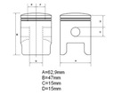 KINROAD QUAD ATV 200 WATER - CYLINDER + PISTON SET photo 3 - milautoparts-fr.ukrlive.com