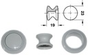 Кнопка с кольцом для нажимных замков серая