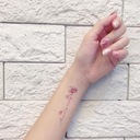 Tetovanie skript kvetinové vzory dočasné Paperself na ruku Dominujúca farba viacfarebná