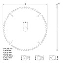 Kotúčová píla na drevo, 300 x 30 mm T60 Značka Volkers