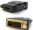 ДВОЙНОЙ АДАПТЕР DVI TOHDMI FullHD ЗОЛОТОЙ