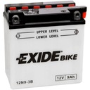 EXIDE АККУМУЛЯТОР 12N9-3B 12В 9Ач 90А