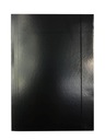 TECZKA LAKIEROWANA Z GUMKĄ A4 CZARNA