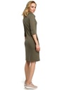 M391 Šaty - khaki 38 | M Výstrih iný