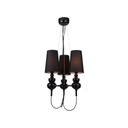 Závesné svietidlo AZzardo Baroco 3 pendant black AZ2163 E27 3x50W IP20 45cm Farba čierna