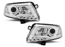 LAMPS FRONT AUDI A6 C6 CHROME LED TUBE DIODOWE photo 2 - milautoparts-fr.ukrlive.com