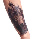 Временная татуировка рука нога ЛАС волк перед плечом