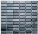 Серая стеклянная мозаика BRICK MIX GREY GREY