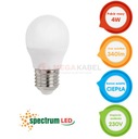 LED žiarovka Spectrum gulička E27 4W 230V WW 320lm Tvar Lopta